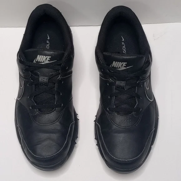 Nike Golf Shoes Men's 10.5 Wide Black Lace Up Durasport 4 Cleats Sneakers - Picture 2 of 5